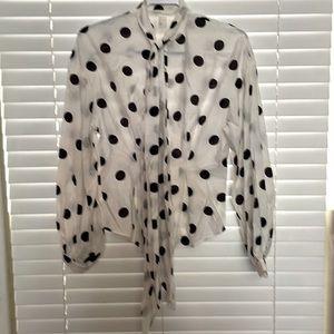 H&M polka dot button down size 4